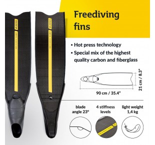 Fins - fins 2bfree, freediving fins, carbon / fiberglass