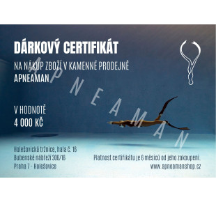 Gift vouchers - voucher for equipment 4000,- CZK
