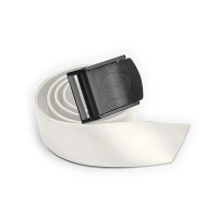 belt C4, silicone, nylon buckle, white